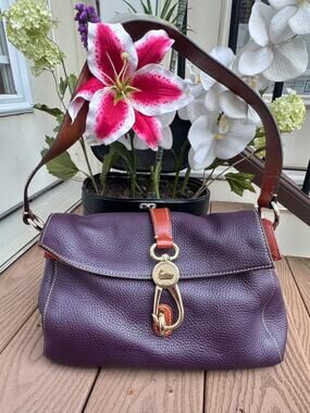 Dooney Bourke Handbag Florentine Libby plum Shoulder Hobo Bag (800
